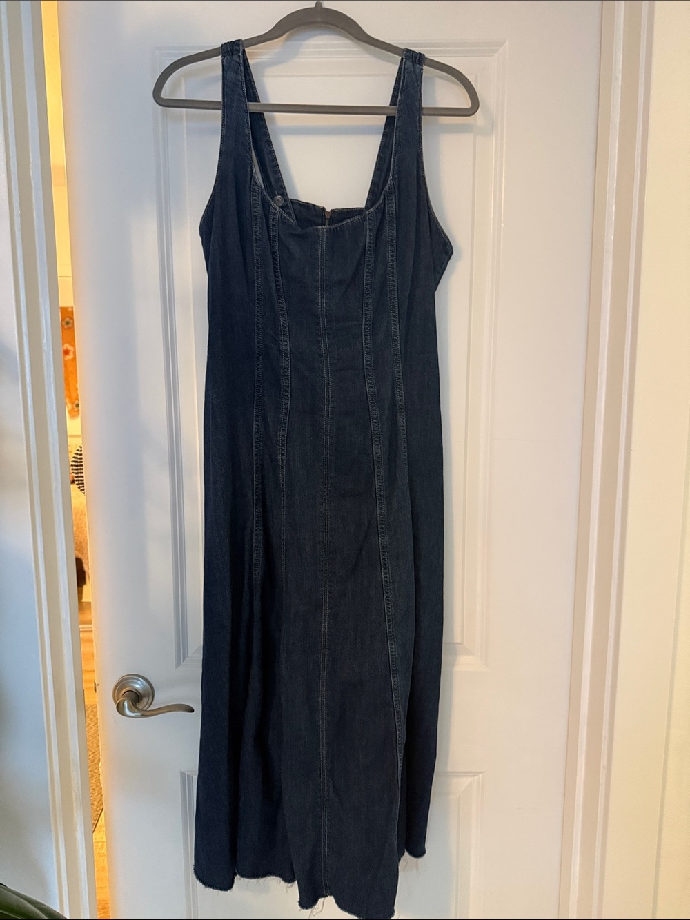 Reformation Dark Blue Denim Maxi Dress